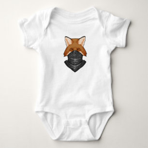 Fox as Bandit with Kerchief Baby Bodysuit