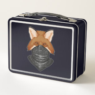 Fox as Bandit with Kerchief Metal Lunch Box