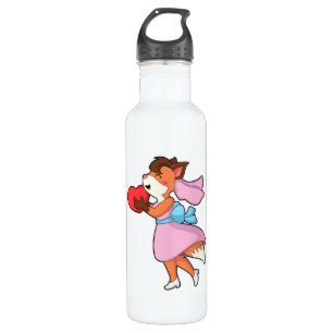 Fox as Bride with Dress & Heart 710 Ml Water Bottle