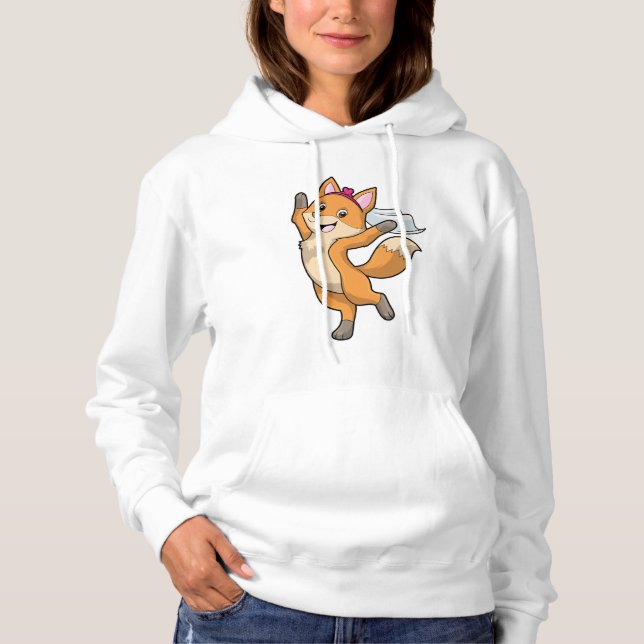 Fox as Bride with Veil & Heart Hoodie (Front)