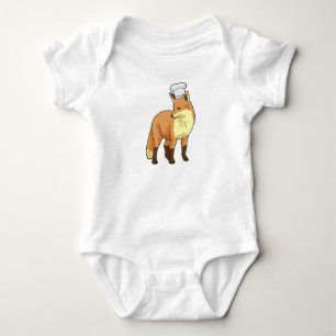 Fox as Cook with Chef hat Baby Bodysuit