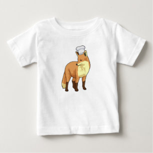 Fox as Cook with Chef hat Baby T-Shirt