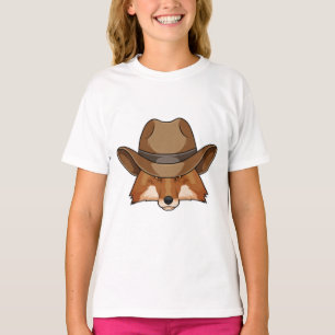 Fox as Cowboy with Hat T-Shirt