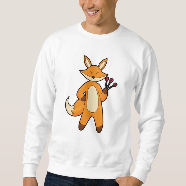 Fox as Dart player with Darts Sweatshirt (Front)
