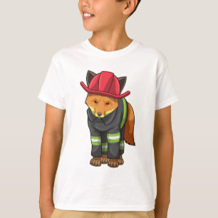 Fox as Firefighter with Helmet T-Shirt