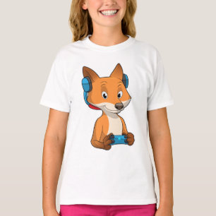 Fox as Gamer with Joystick T-Shirt
