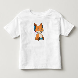 Fox as Gamer with Joystick Toddler T-shirt
