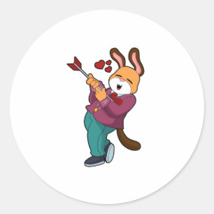 Fox as Groom with Suit Classic Round Sticker