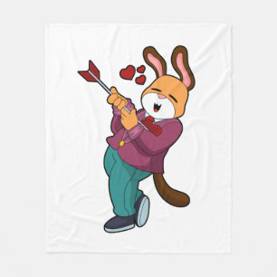 Fox as Groom with Suit Fleece Blanket