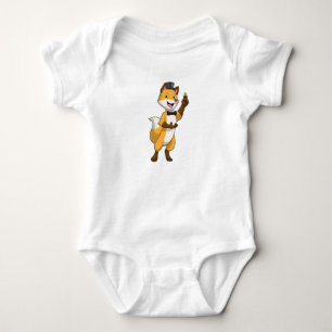 Fox as Groom with Wedding ring Baby Bodysuit