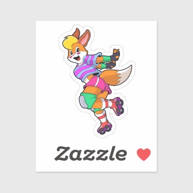 Fox as Inline Skater with Inline Skates (Sheet)