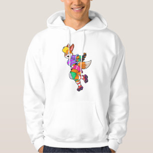 Fox as Inline Skater with Inline Skates Hoodie