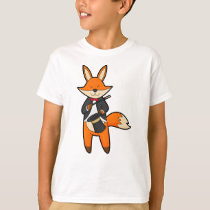 Fox as Magician with Magic wand & Hat T-Shirt