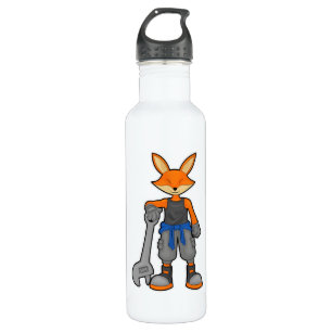 Fox as Mechanic with Spanner 710 Ml Water Bottle