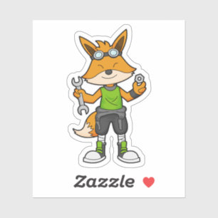 Fox as Mechanic with Wrench & Nut