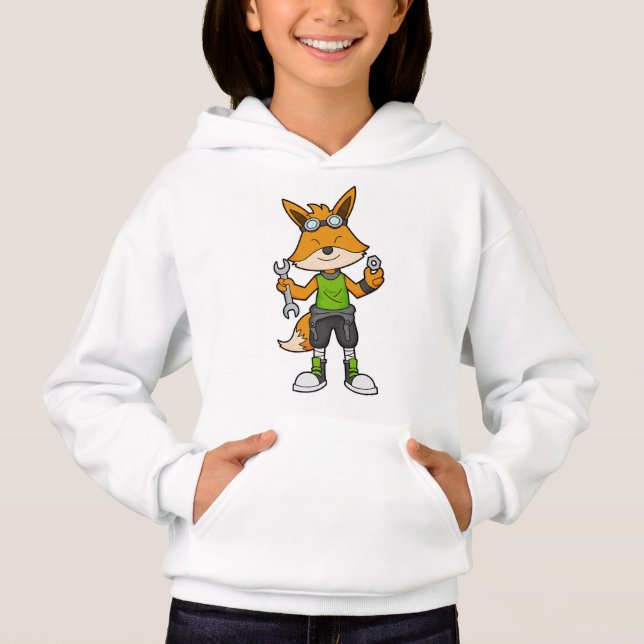 Fox as Mechanic with Wrench & Nut (Front)