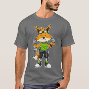 Fox as Mechanic with Wrench Nut T-Shirt