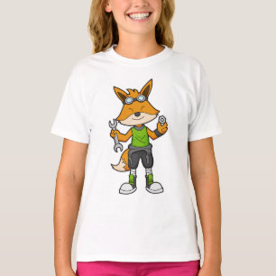 Fox as Mechanic with Wrench & Nut T-Shirt