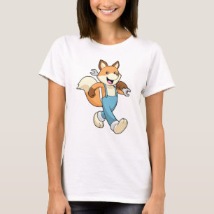 Fox as Mechanic with Wrench T-Shirt