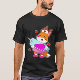 Fox as Nurse with Syringe T-Shirt