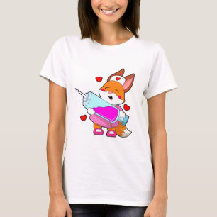 Fox as Nurse with Syringe T-Shirt