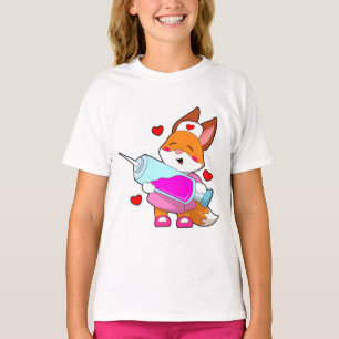 Fox as Nurse with Syringe T-Shirt