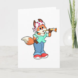 Fox as Painter with Brush & Colour Card