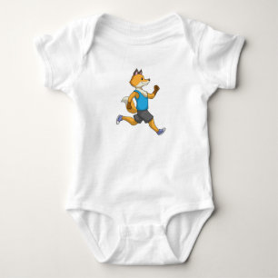 Fox as Runner at Running Baby Bodysuit