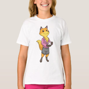 Fox as Secretary with Coffee Cup T-Shirt