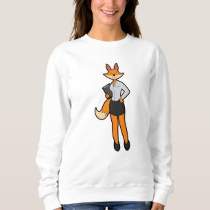 Fox as Secretary with Notepad Sweatshirt