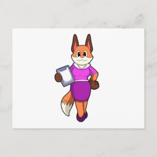 Fox as Secretary with Skirt Postcard