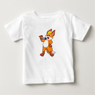 Fox as Singer with Microphone Baby T-Shirt