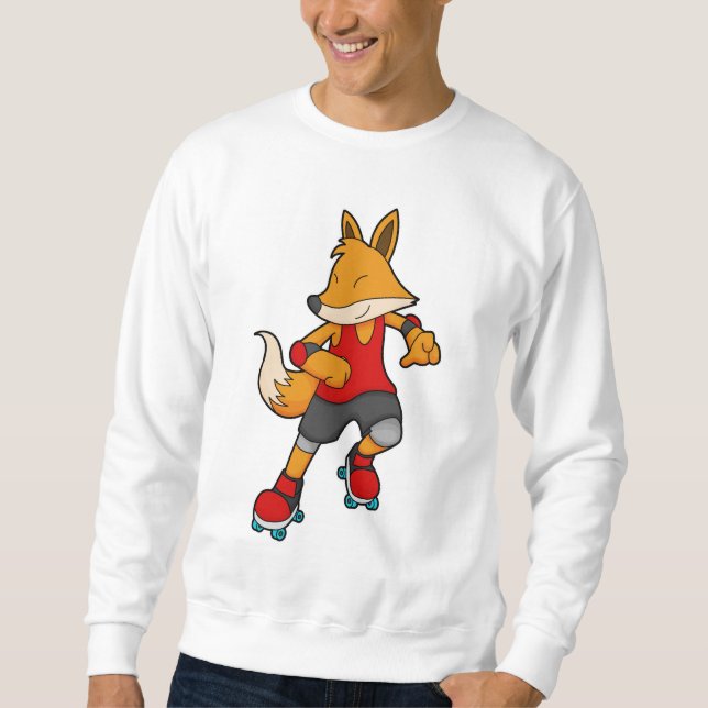 Fox as Skater with Roller skates Sweatshirt (Front)