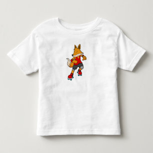 Fox as Skater with Roller skates Toddler T-shirt