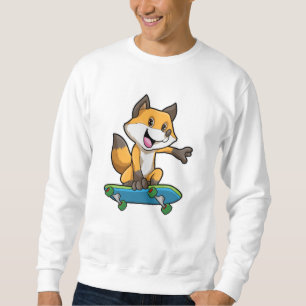 Fox as Skater with Skateboard Sweatshirt