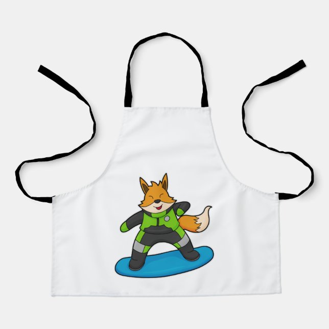 Fox as Snowboarder with Snowboard Apron (Front)