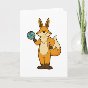 Fox as Volleyball player with Volleyball Card