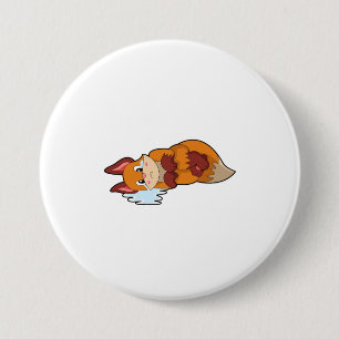 Fox at Crying 3 Inch Round Button
