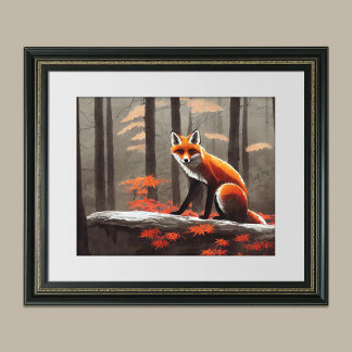 Fox at Dusk Poster