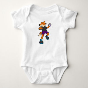 Fox at Handball player with Handball Baby Bodysuit