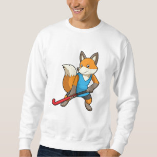 Fox at Hockey with Hockey bat Sweatshirt
