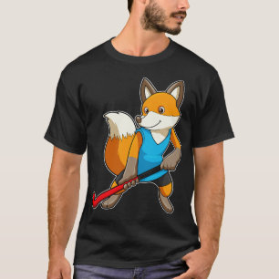 Fox at Hockey with Hockey bat T-Shirt