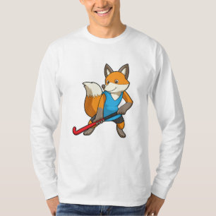 Fox at Hockey with Hockey bat T-Shirt