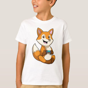Fox at Playing with Controller T-Shirt
