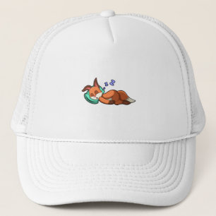 Fox at Sleeping with Pillow Trucker Hat