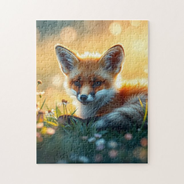 Fox at Sunset Jigsaw Puzzle (Vertical)