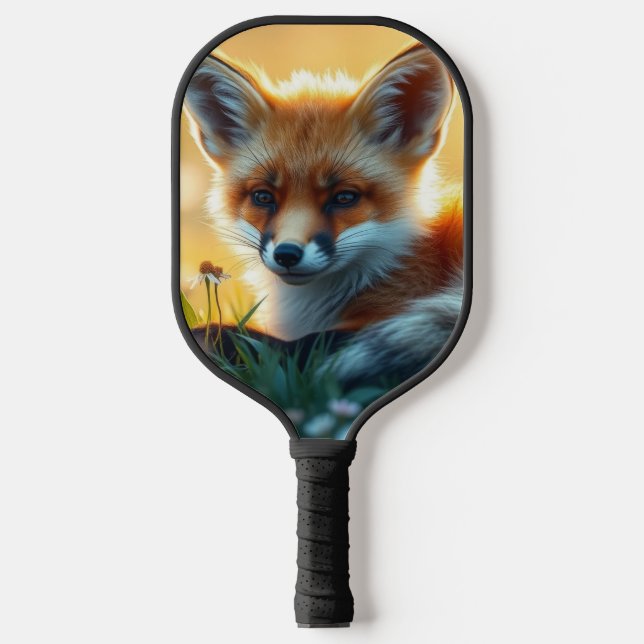 Fox at Sunset Pickleball Paddle (Front)