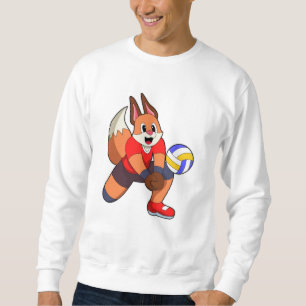 Fox at Volleyball Sports Sweatshirt