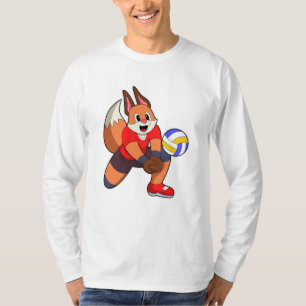 Fox at Volleyball Sports T-Shirt