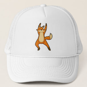Fox at Yoga Stretching exercise Trucker Hat